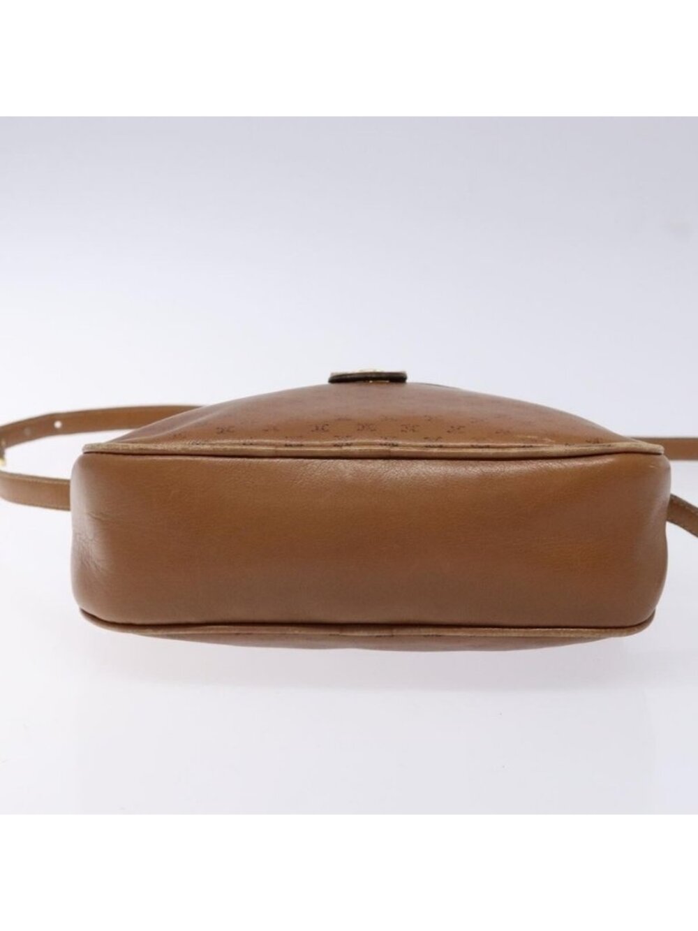 Authentic CELINE Macadam Canvas Shoulder Bag Leather Brown Gold - Picture 12 of 16